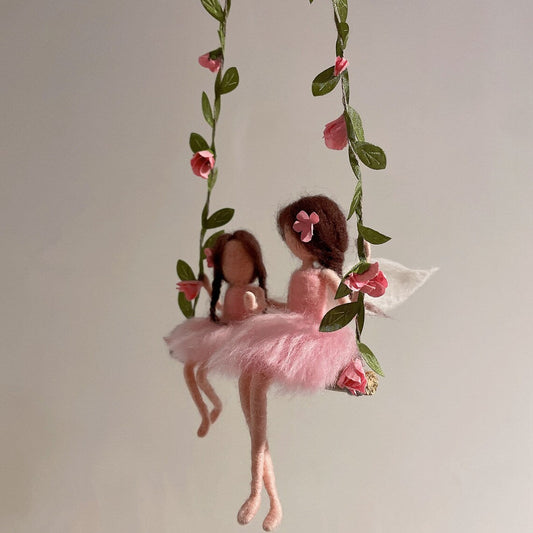 Mother and Daughter Felt Dolls