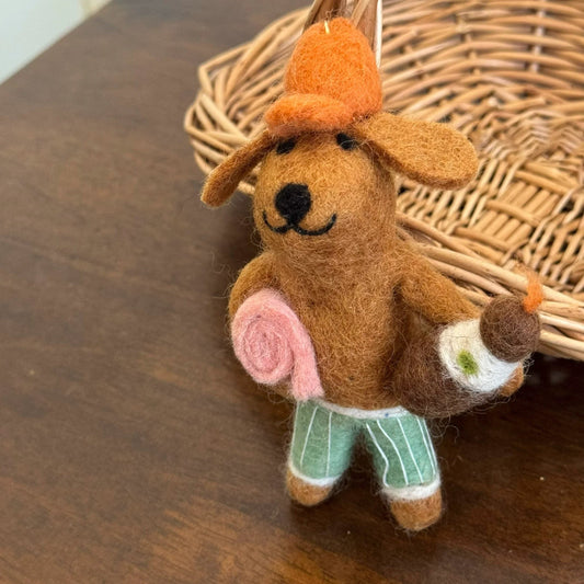 Needle Felt Dog Ornament